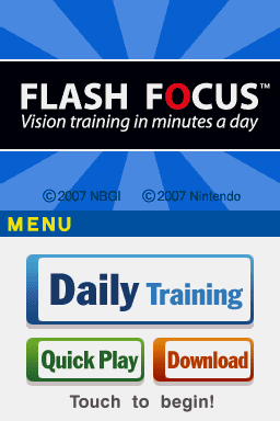Flash Focus Vision Training screenshot 2 for Nintendo DS